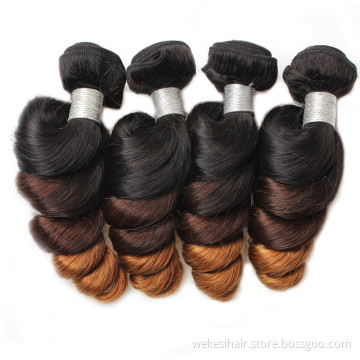 Best Selling 1B 27 Ombre Color 10A Grade Brazilian Virgin Human Hair Bundles With Lace Frontal Closure